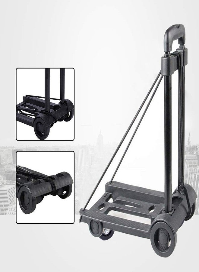 Gikvni Plastic Foldable 25 kg Luggage Hand Truck Cart Trolley With Telescopic Rod for Lifting Heavy Weight - Wheels for Home Office Car - Image 3